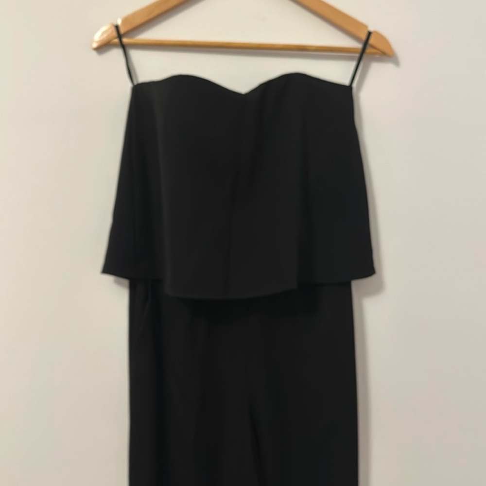 Black romper onesie with sweetheart neckline